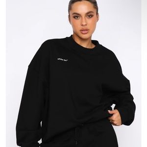 NEW! Black Sweatshirt with White Logo